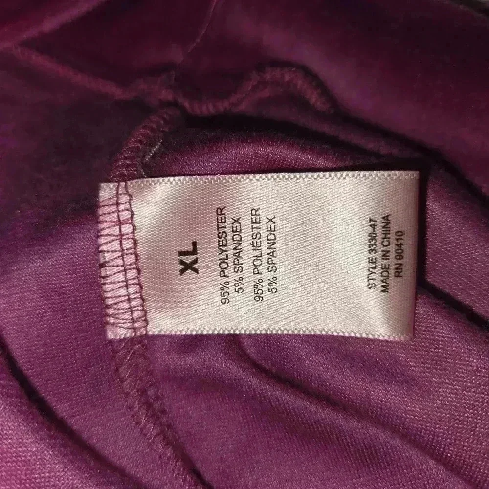 Juicy Couture Velvet Velour Loungewear Pajama Jogger Set Magenta Size XL